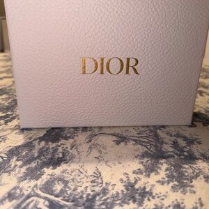 Dior Luxury Storage Case in Cream with Gold Lettering